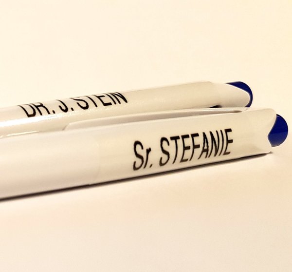 Kugelschreiber + mit + DEINEM NAMEN - blaue Tinte
